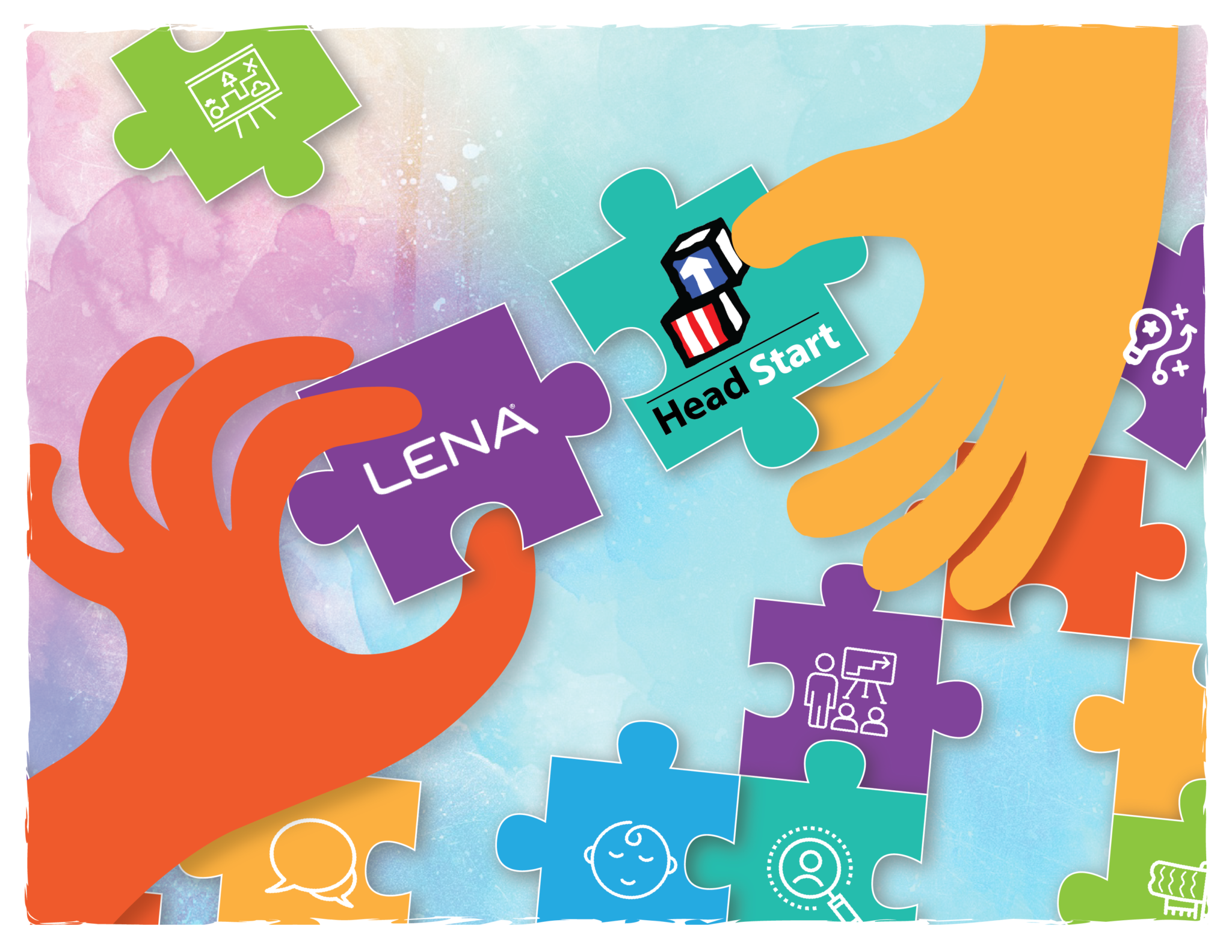 LENA and Head Start puzzle pieces connecting