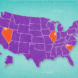 map of the u.s. with Nevada, Illinois, and South Carolina highlighted