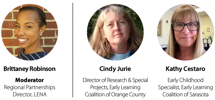 Three women are shown in individual profile photos. The first smiles in front of a brick wall, the second wears a blue shirt outdoors, and the third wears glasses and smiles in an indoor office setting.