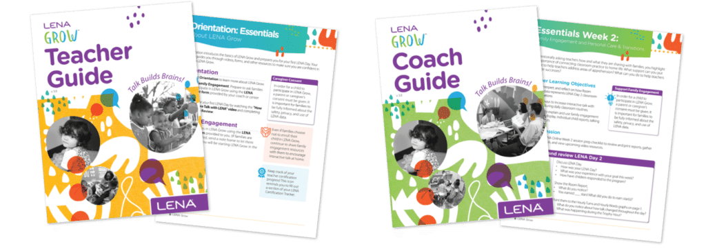 LENA Grow Coach and Teacher Guides