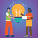 graphic showing a coach and teacher with lightbulb