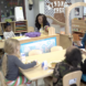 preschool class eating lunch