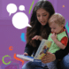 woman reading to toddler