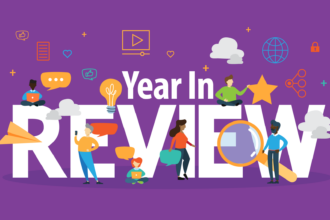 year in review decorative graphic