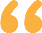 Large, bold, yellow quotation mark symbol on a white background.