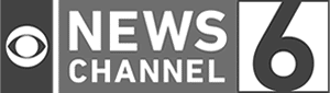 CBS logo next to the words "NEWS CHANNEL" in bold letters, with a large number 6 to the right. The image is in grayscale.