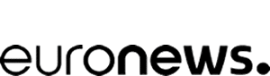 The image shows the "euronews." logo in lowercase black letters on a white background, with a black dot at the end.