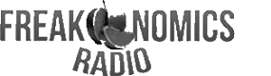 Logo for Freakonomics Radio, with "FREAKONOMICS" in bold letters and an orange sliced in half between "FREAK" and "NOMICS." The word "RADIO" appears below in a slightly curved font.
