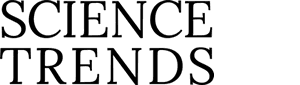 The words "SCIENCE TRENDS" are written in large, bold, black capital letters on a white background.