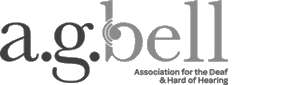 A.G. Bell logo with the text “a.g. bell” and “association for the deaf & hard of hearing” beneath it.