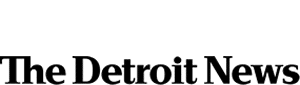 The logo for The Detroit News, featuring the newspaper's name in bold black letters on a white background.