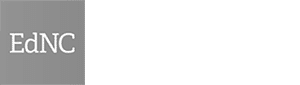 A gray square with the white text "EdNC" on the left, next to a white background.