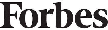 The image shows the word "Forbes" in bold, black, serif font on a white background.