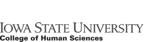 Iowa State University College of Human Sciences logo with the university name in large serif font and the college name in smaller bold sans-serif font below it.
