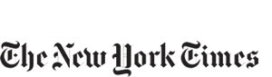 The New York Times logo in blackletter font on a white background.