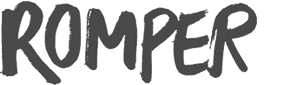 The word "ROMPER" written in bold, black, hand-drawn uppercase letters on a white background.