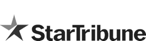 Star Tribune logo with a stylized star graphic to the left of the bold text "StarTribune.
