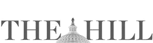 The logo for The Hill, featuring the publication's name in large capital letters with the dome of the U.S. Capitol building in the center, partially visible below the text.