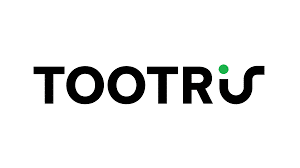 The image displays the word "TOOTRiS" in bold black letters, with the dot over the letter "i" shown as a green circle. The background is white.