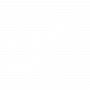 A white icon of two hands holding a heart, surrounded by a circular line with two dots at opposite ends, on a black background.